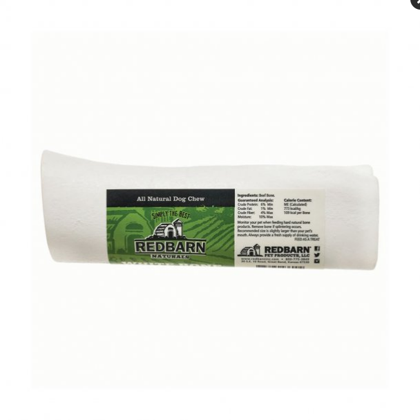 Redbarn Natural White Bone Dog Chew, 6-7 inch, Large, Beef Femur Bone