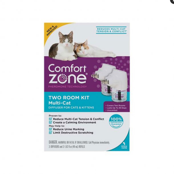 Comfort Zone MultiCat Calming Diffuser - 2 Diffusers & 2 Refills