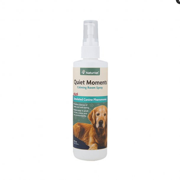 NaturVet Quiet Moments Herbal Calming Spray for Dogs - 8 oz - Canine Pheromones