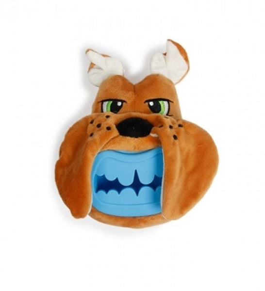 All For Paws (AFP) Treat Hider Dog Toy - Medium Plush Dog Head Puzzle Toy for Hiding Treats