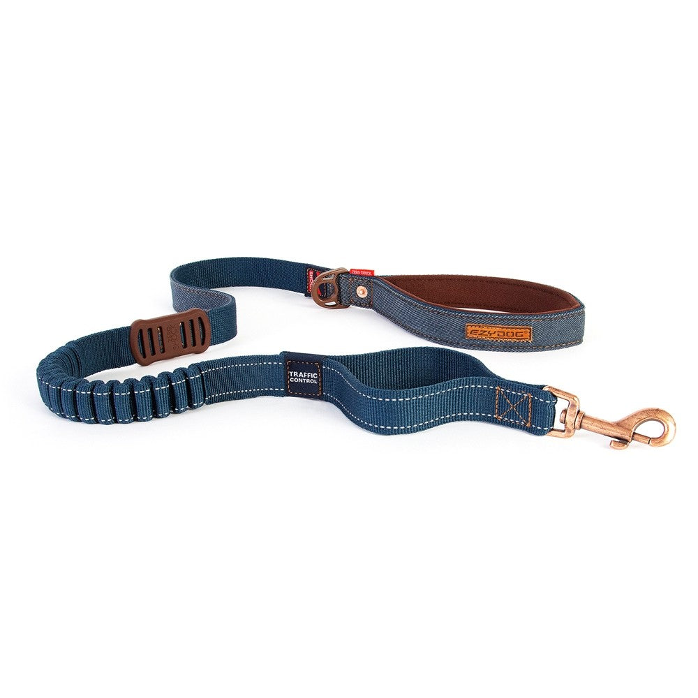 Ezydog Zero Shock Leash - 48" Denim Dog Leash - Shock Absorbing